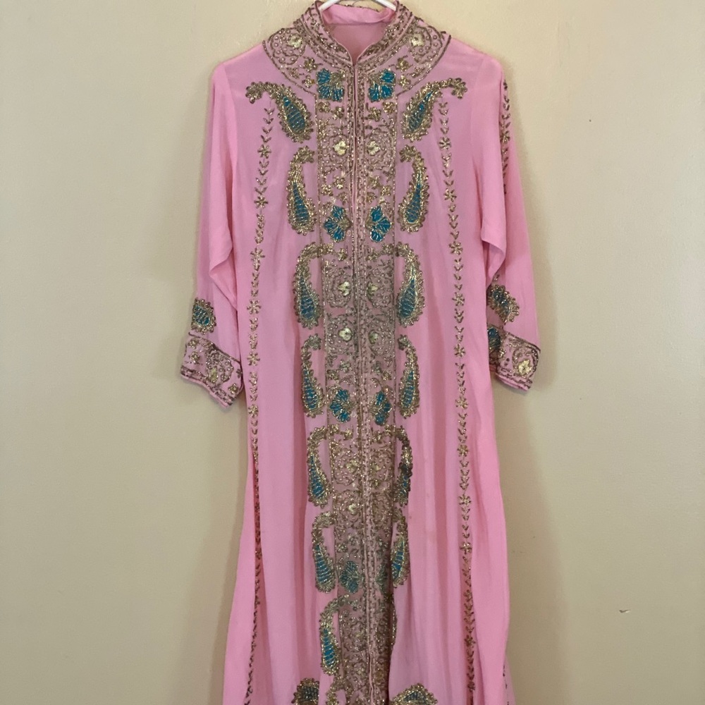 Pakistani Kameez Tunic Handmade and Beaded  Sz Lg